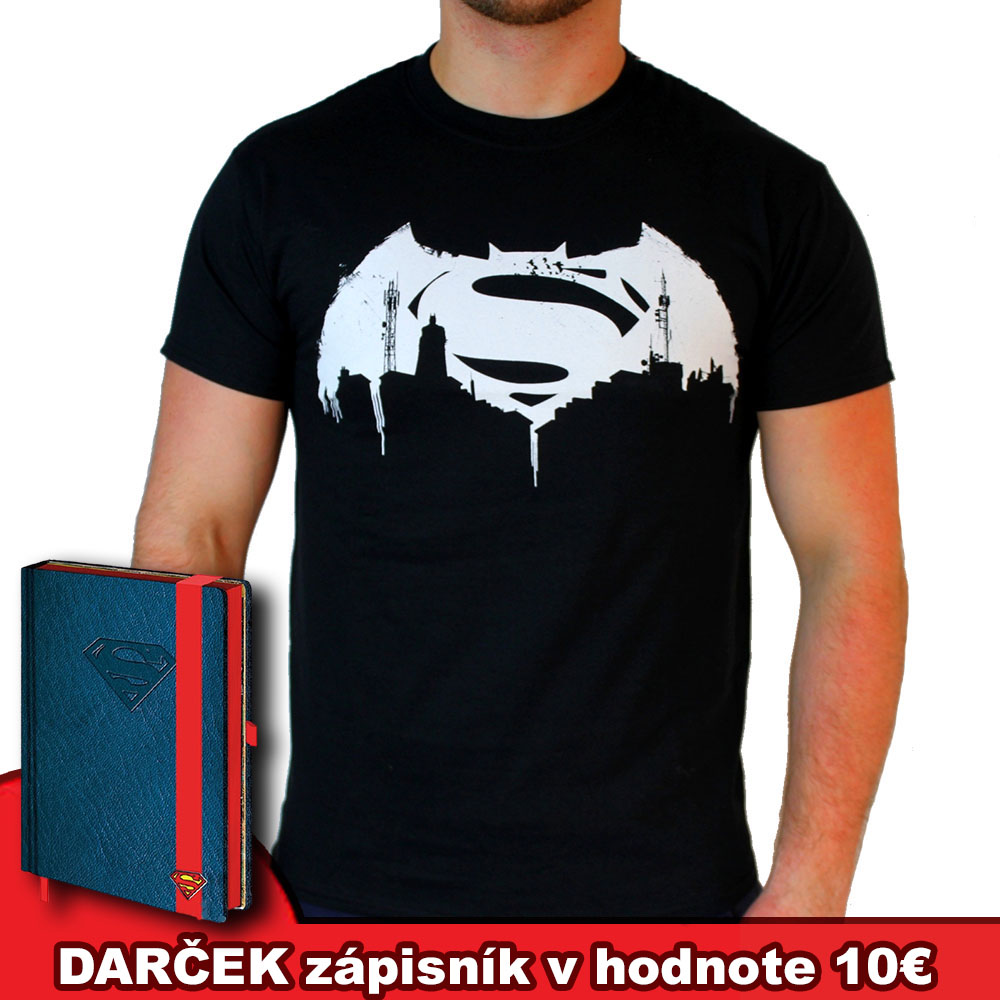 Batman vs Superman   - Logo, čierne pánske tričko