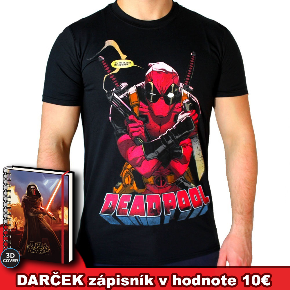 Deadpool - čierne pánske tričko