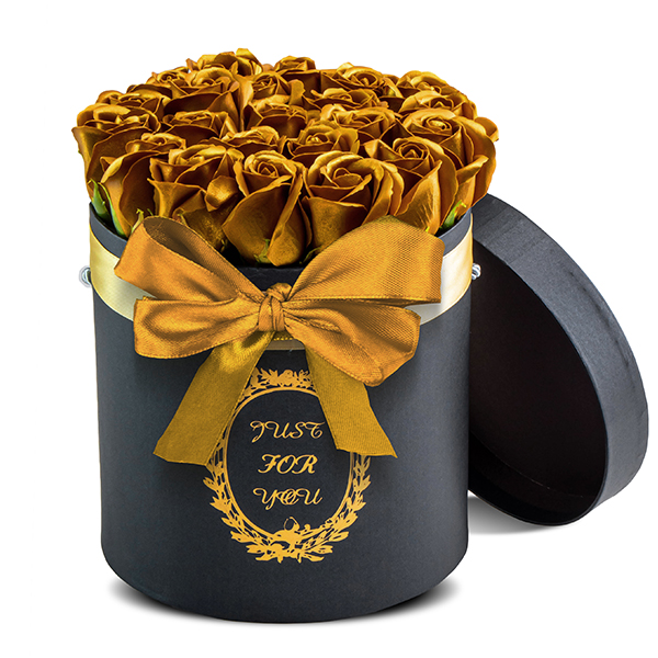 Box s zlatými ružami (21ks)