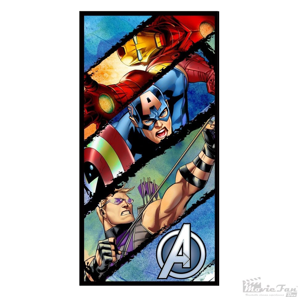 Marvel - Captain America, Hawkeye, Iron man plážový uterák