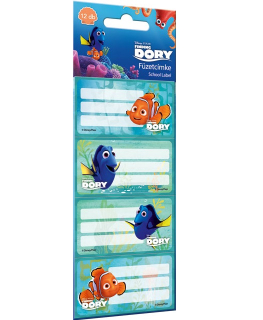 Hľadá sa Nemo/Dory - štítky na zošity 12 ks