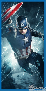 Marvel - Civil War plážový uterák - Captain America